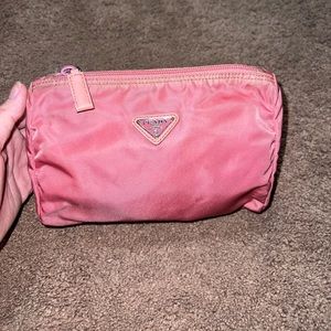 Prada small pink cosmetic bag